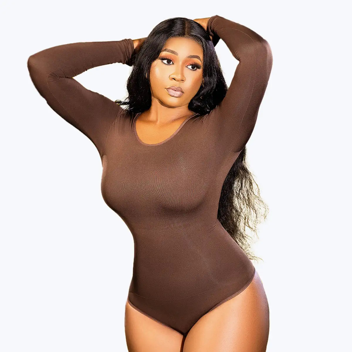 Long-Sleeve Glove Sculpting Top