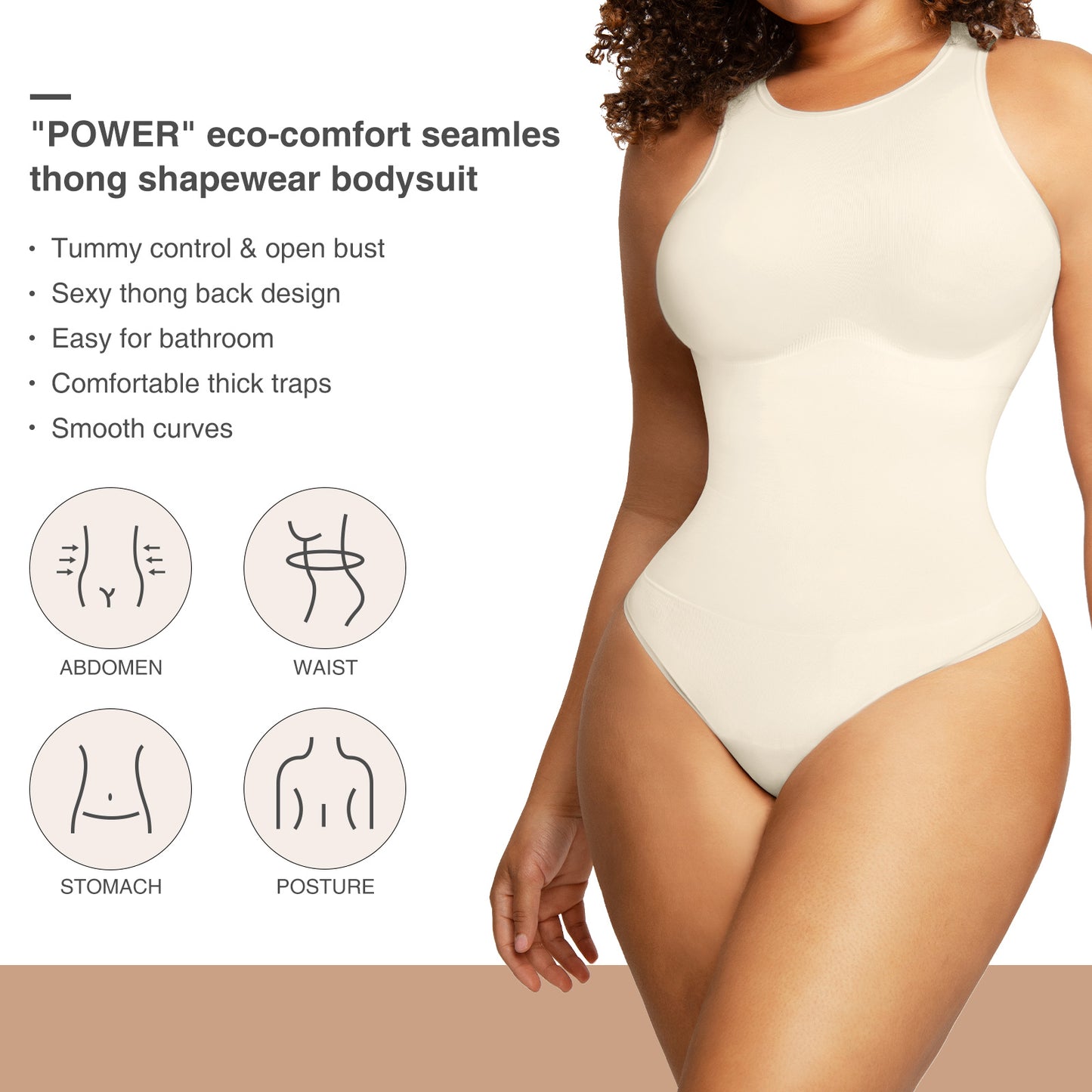 White Tummy Tuck Body Suit